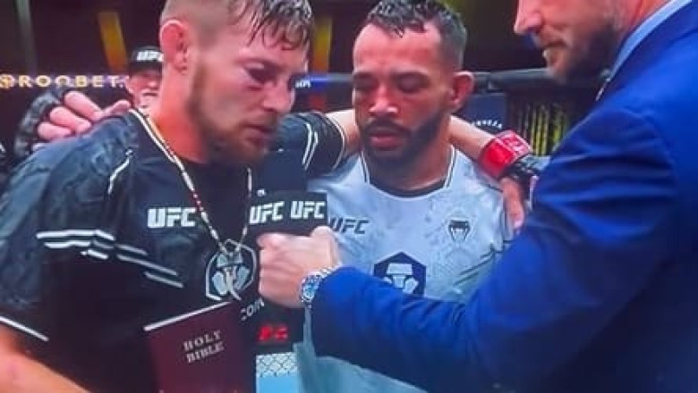 UFC Fighter Holds Bible After Big Win and Says Fires in Hawaii Were Man-Made to Steal Land from Natives (VIDEO)