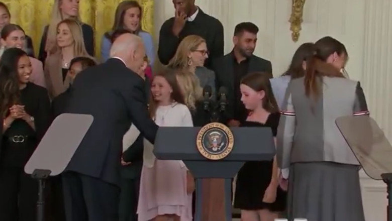 Creepy Biden Says His Staff Doesn’t Allow Him to Have “Young Girls” Next to Him on Stage, But He’s Going to Do It Anyway (VIDEO)