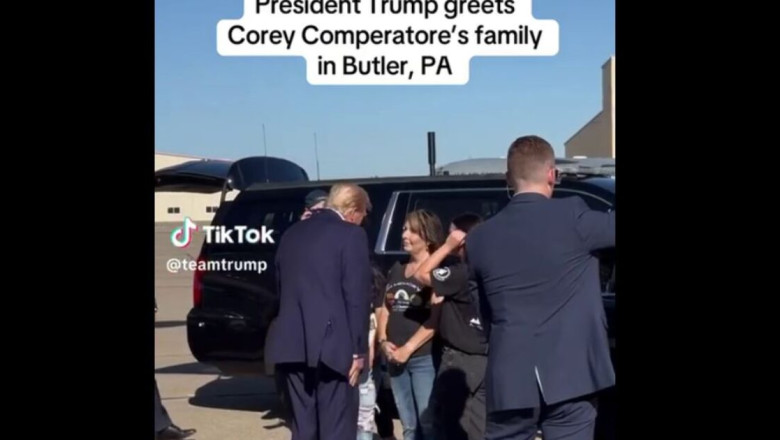 VIDEO: President Trump Greets Shooting Victim Corey Comperatore’s Family at Butler, PA Rally