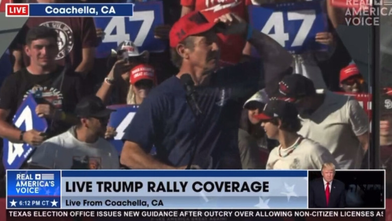 WATCH: “IT’S TIME TO PICK A SIDE” – Hollywood A-Lister Dennis Quaid Delivers Remarks at President Trump’s Rally in Coachella, California