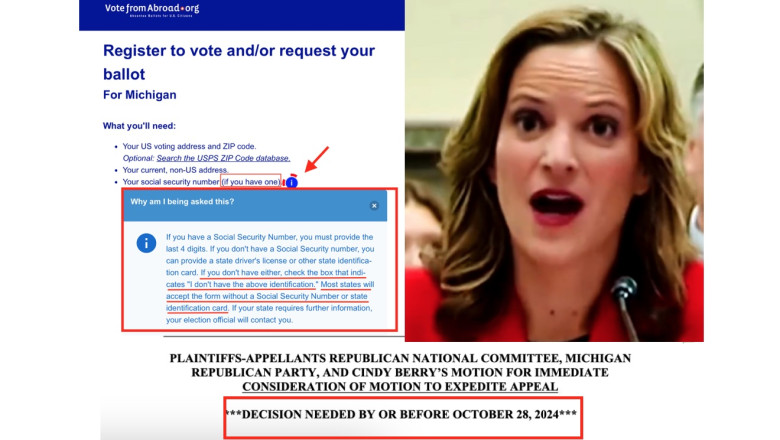 JUST IN: MI GOP and RNC Files Appeal In UOCVA Case Demanding SOS Benson Follows Constitution Requiring Overseas Voters to Provide Proof of MI Residency